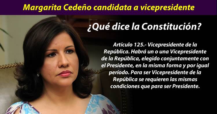 Margarita Cedeño vicepresidenta de Gonzalo ¿Qué dice la Constitución?
