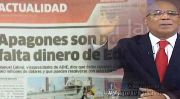 Zapete: Los apagones son por falta de dinero; lo del ‘RAYO’ fue un cuento