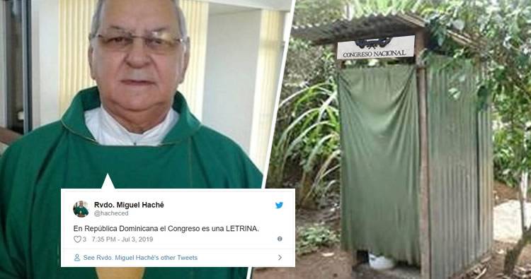 Padre Miguel Haché dice que el Congreso dominicano es una letrina
