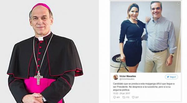 Monseñor Víctor Masalles malinterpretaron mensaje sobre foto de Abinader con Mía Cepeda