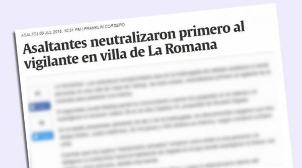 Asaltan a varias personas en villa de Casa de Campo