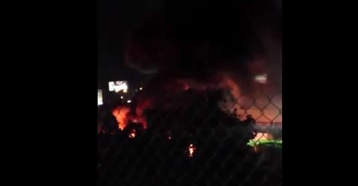Nueve guaguas de la OMSA se incendian en el depósito de la Autopista Duarte