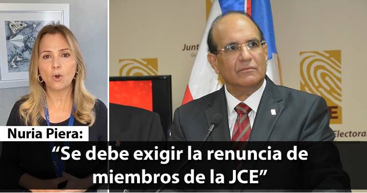Video: Nuria Piera afirma se debe exigir la renuncia de miembros de la JCE