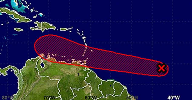 Onda tropical puede convertirse en ciclón en trayectoria al Caribe