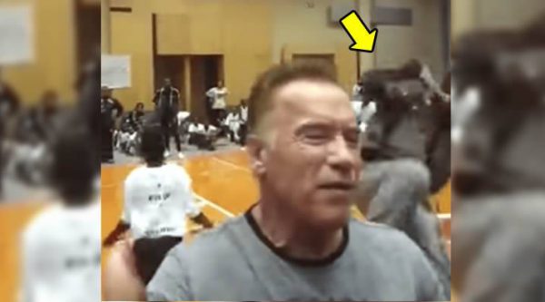 Video: Patada a  Arnold Schwarzenegger