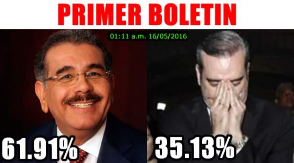 Danilo sale ganando en el primer boletín oficial de La Junta