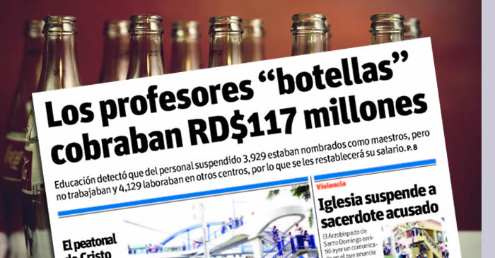 Profesores «botellas» cobraban RD$ 117 mensual