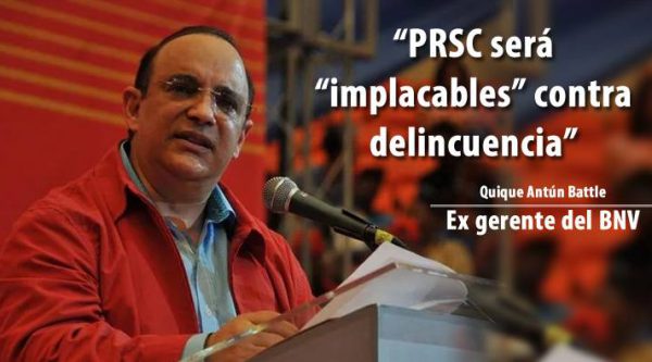 Quique Antún dice que en un gobierno del PRSC serán “implacables” contra delincuencia