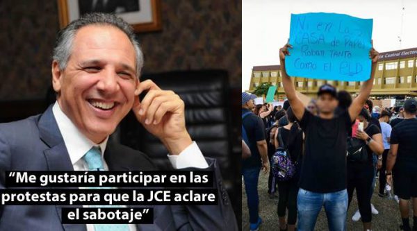 José Ramón Peralta dice a él también le gustaría participar en protestas para que JCE aclare sabotaje