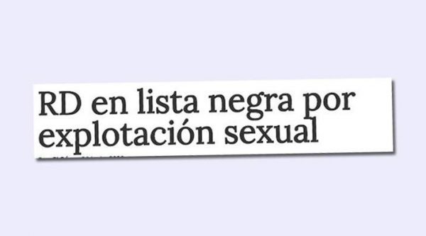 República Domincana en lista negra por explotación sexual