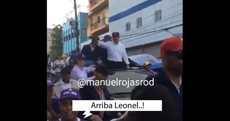 Video: Reacción de Danilo Medina cuando en la caravana le vocean arriba Leonel