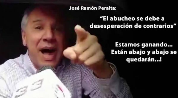 José Ramón Peralta dice abucheo se debe a desesperación de contrarios