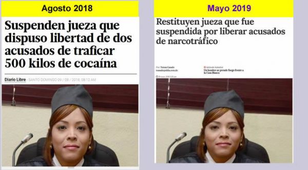 Reintegran jueza que fue suspendida por liberar acusados de narcotráfico