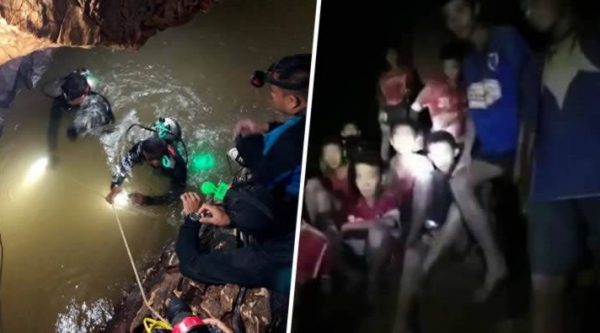 imagen rescate 12 ninos cueva de tailandia