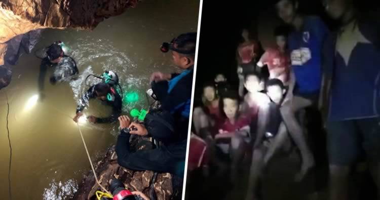 Rescatan con éxito a los 12 niños y su entrenador de cueva en Tailandia