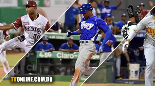 Licey, Águilas, Leones y Gigantes empatados en la segunda posición