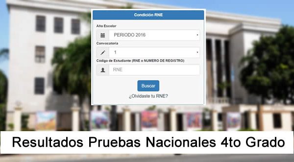 Resultados de Pruebas Nacionales 4to 2016 Minerd