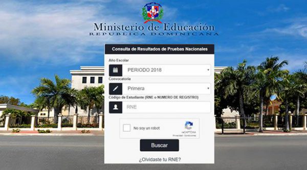 Consulta Resultados de Pruebas Nacionales 2018