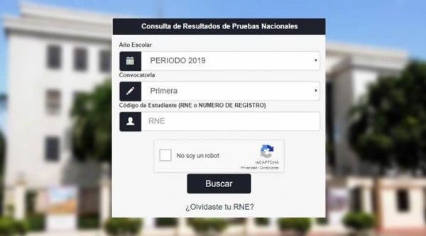 Consultar Resultados Pruebas Nacionales 2019 con RNE