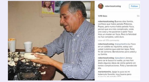 Foto de Roberto Salcedo «pelando yuca» alborota Instagram