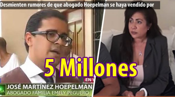 Desmienten rumores de que abogado Hoepelman se haya vendido por 5 millones