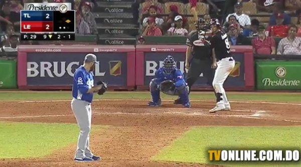 Video: Escogido deja a los Tigres del Licey en el terreno (6-1-2019)