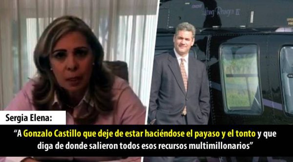 Sergia Elena le dice a Gonzalo que deje de estar haciéndose el payaso y el tonto y que explique de donde salieron recursos multimillonarios