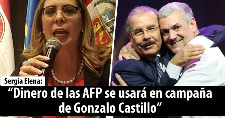 Sergia Elena: Dinero de las AFP se usará en campaña de Gonzalo Castillo