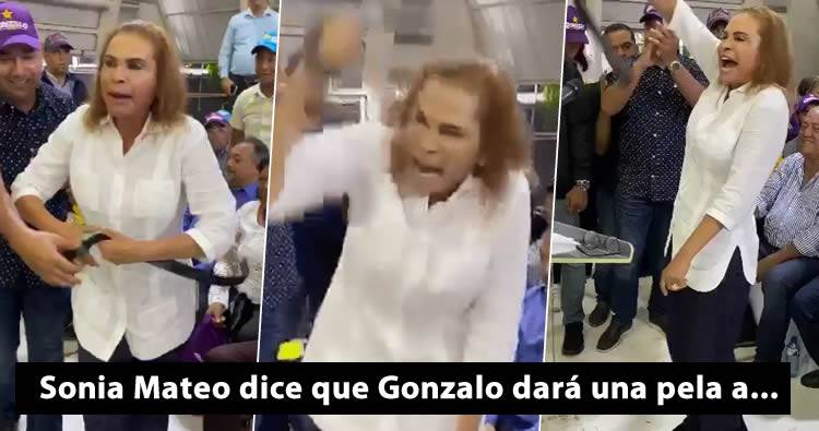 Video: Sonia Mateo dando con una correa, ofreciendo una pela en acto de Gonzalo