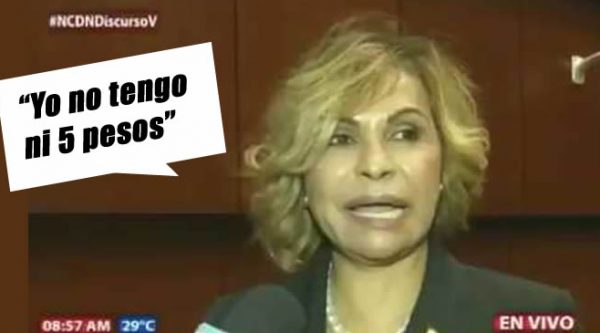 Sonia Mateo dice que no tiene ni 5 pesos en un banco dominicano