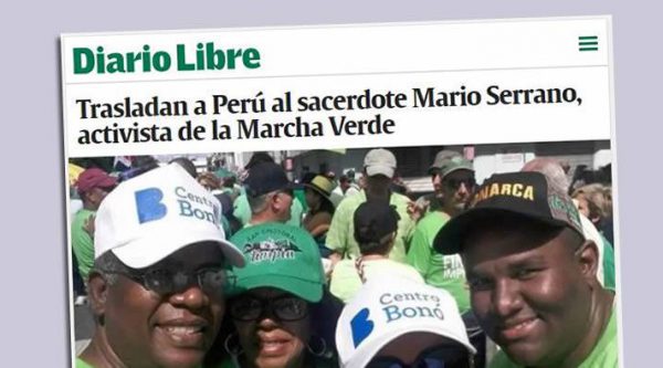 Trasladan a Perú al sacerdote Mario Serrano, activista de la Marcha Verde