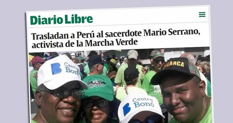 Trasladan a Perú al sacerdote Mario Serrano, activista de la Marcha Verde