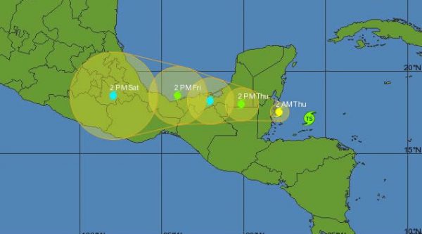 Trayectoria Tormenta Tropical Earl