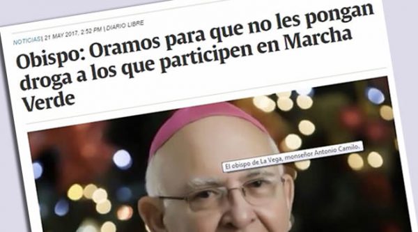 Monseñor Camilo: Oramos para que no les pongan droga a los de la Marcha Verde