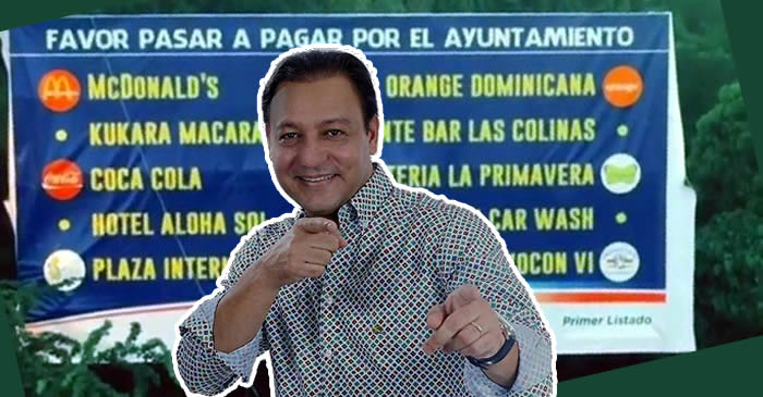 Abel Martínez publica en una valla nombres de empresas “mala paga”