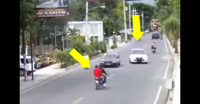 Video: Choque entre carro y motoconcho en Santiago