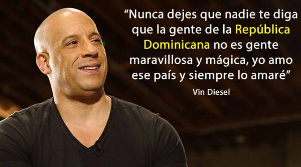 Vin Diesel: «Yo amo República Dominicana y siempre la amaré» [video]