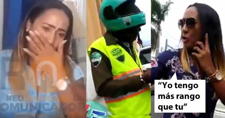 Video: Mujer transitaba sin placa y que llamó ‘animal’ agente DIGESETT se defiende