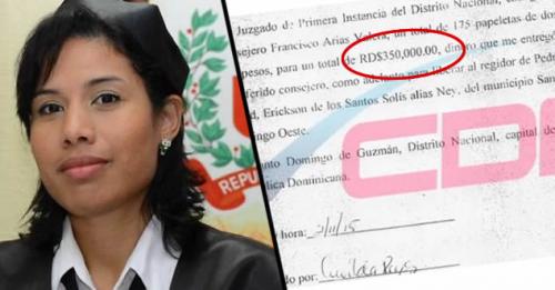 Nuria muestra recibo que jueza Awilda Reyes entregó a Arias Valera por soborno