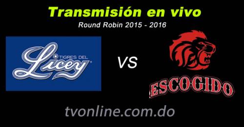 Ver en vivo Licey vs Escogido online – Round Robin 2015-2016