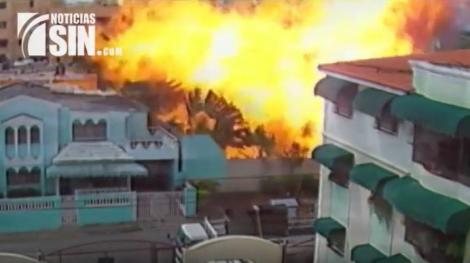 Video capta momento de explosión en Mariot Gas