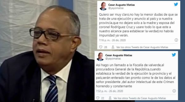 Exsenador Julio César (Yayo) Augusto Matías califica como «ejecución» muerte del piloto Rodríguez Cruz