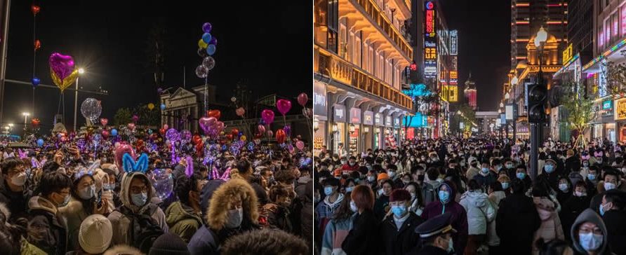 Multitudes en las calles y discotecas abarrotadas: la fiesta de Wuhan tras el año de la pandemia
