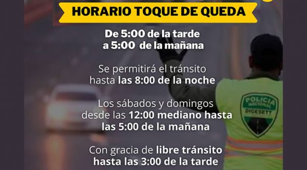 nuevo horario toque de queda