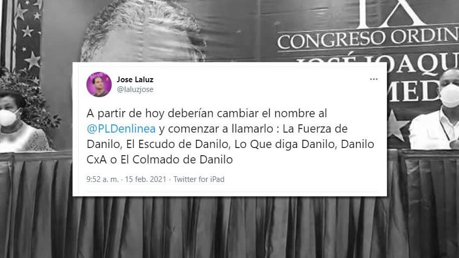 José Laluz sugiere cambio de nombre del PLD en linea al «El Colmado de Danilo»