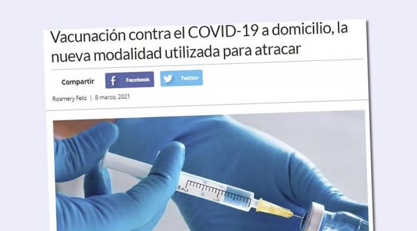 Nueva modalidad utilizada para atracar: Se hacen pasar por médicos averiguando sobre la vacuna