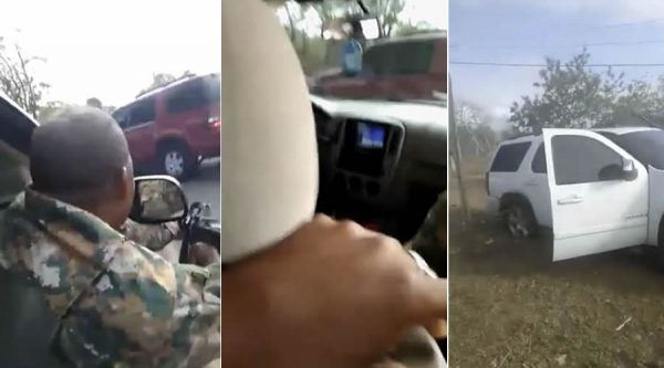 Video: Miembros del Ejército persiguen y tirotean una yipeta