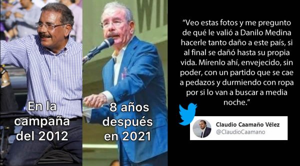 Danilo Medina antes y después; Claudio Caamaño analiza imágenes de Danilo de ahora y hace 8 años