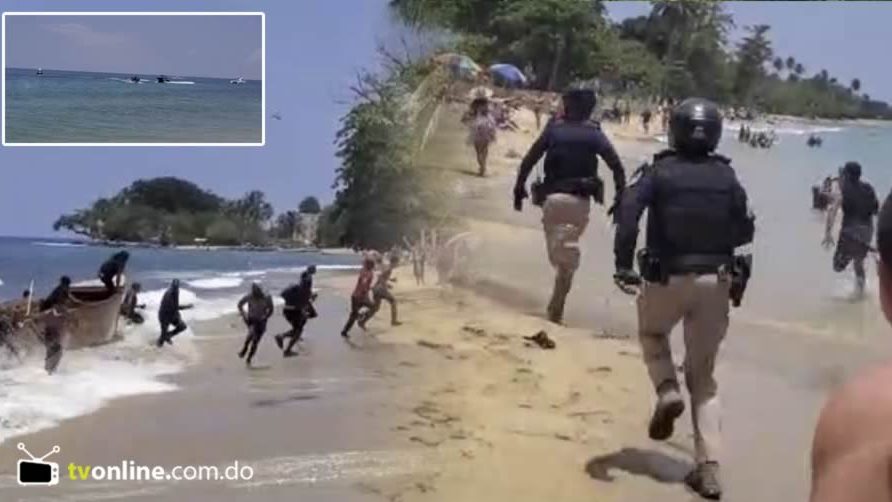 Video: Graban momento dominicanos ilegales llegan a Puerto Rico por una playa pública