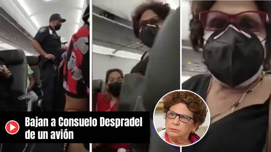 Video: Bajan a Consuelo Despradel de un avión